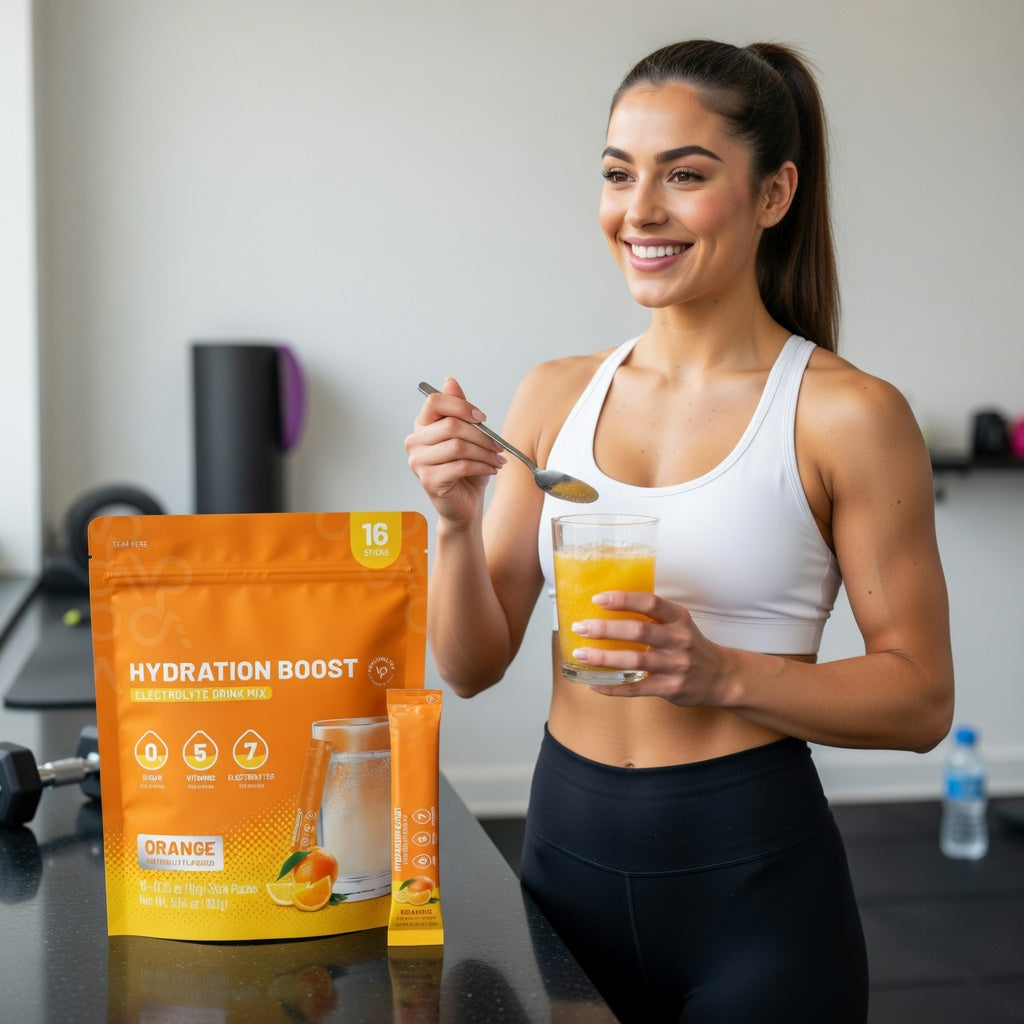 Electrolytes sachet hydratation aux fruits